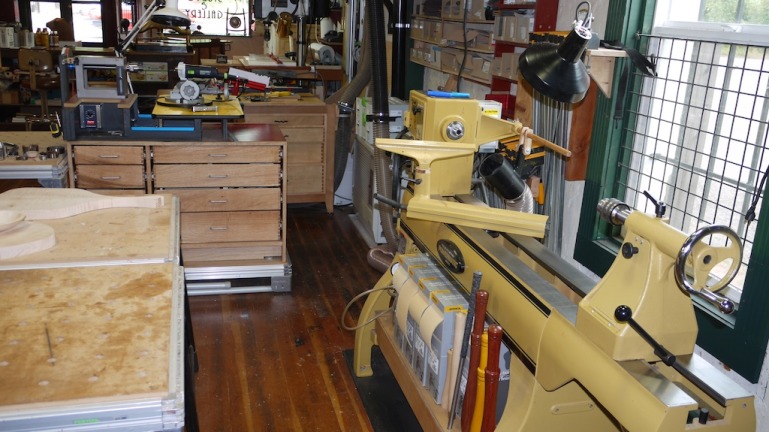 another shot of the lathe work station and rose engine..jpg