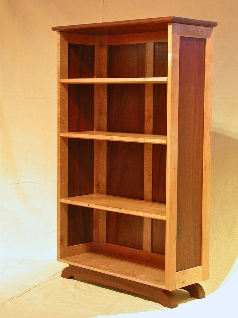 book case in african mahogany  figured maple.jpg
