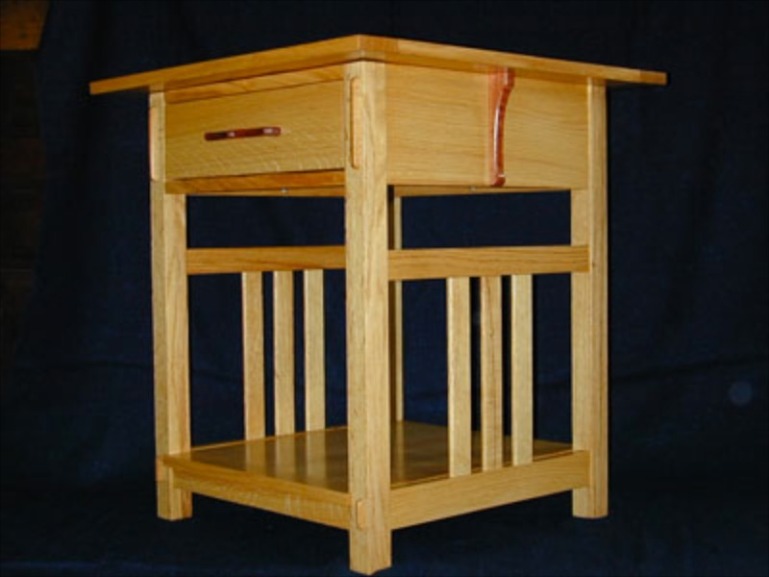 craftsman style side table in oak and bubinga.jpg