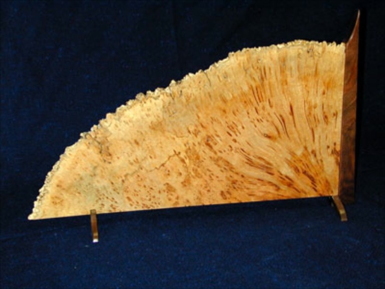 reflection panel in maple burl with walnut trim and base wing style.jpg